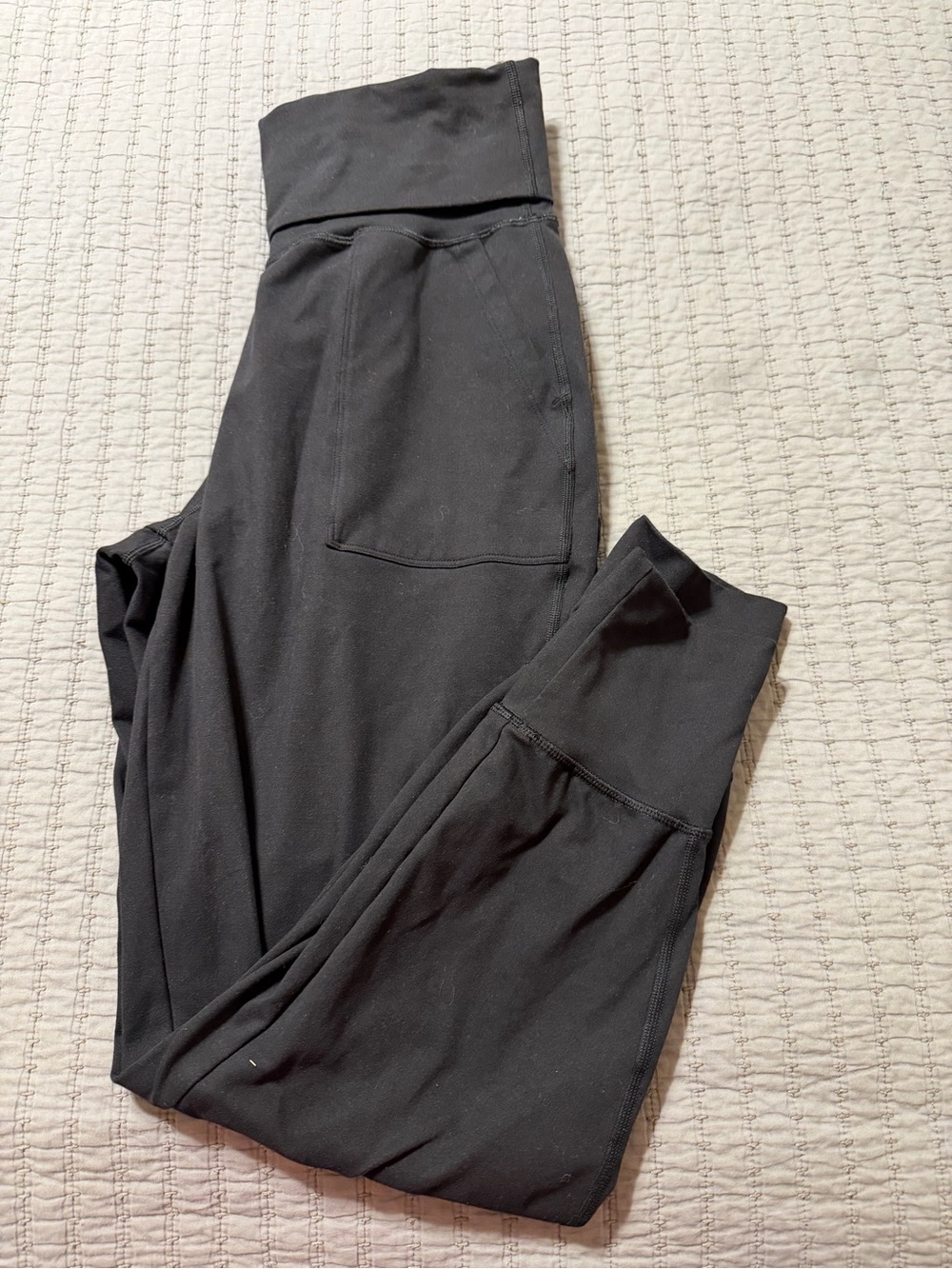 Offline By Aerie Black The Hugger Fold Over Jogger Pant Soft Size S
